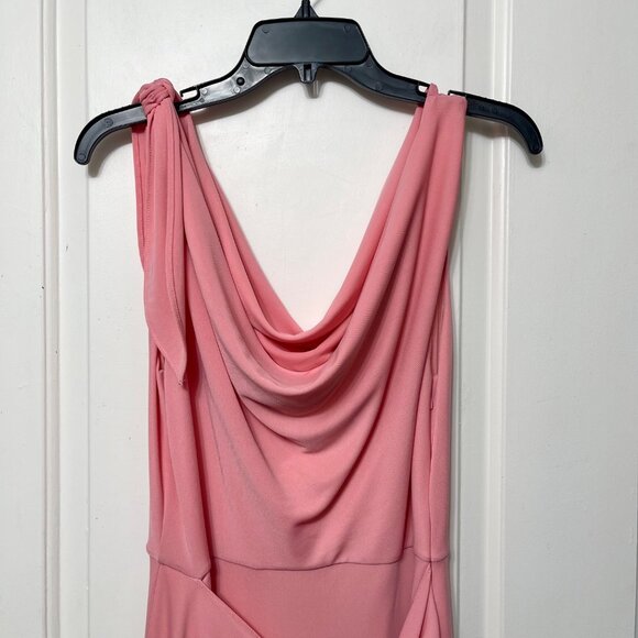 Cinq à Sept Odin Jersey Draped Midi-Dress in Pink  Size 6 - Picture 8 of 12